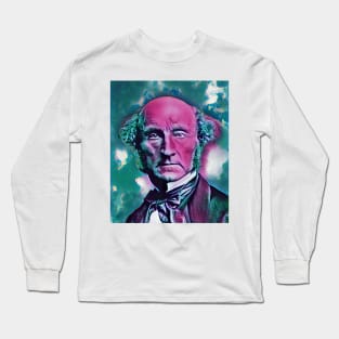 John Stuart Mill Portrait | John Stuart Mill Artwork 4 Long Sleeve T-Shirt